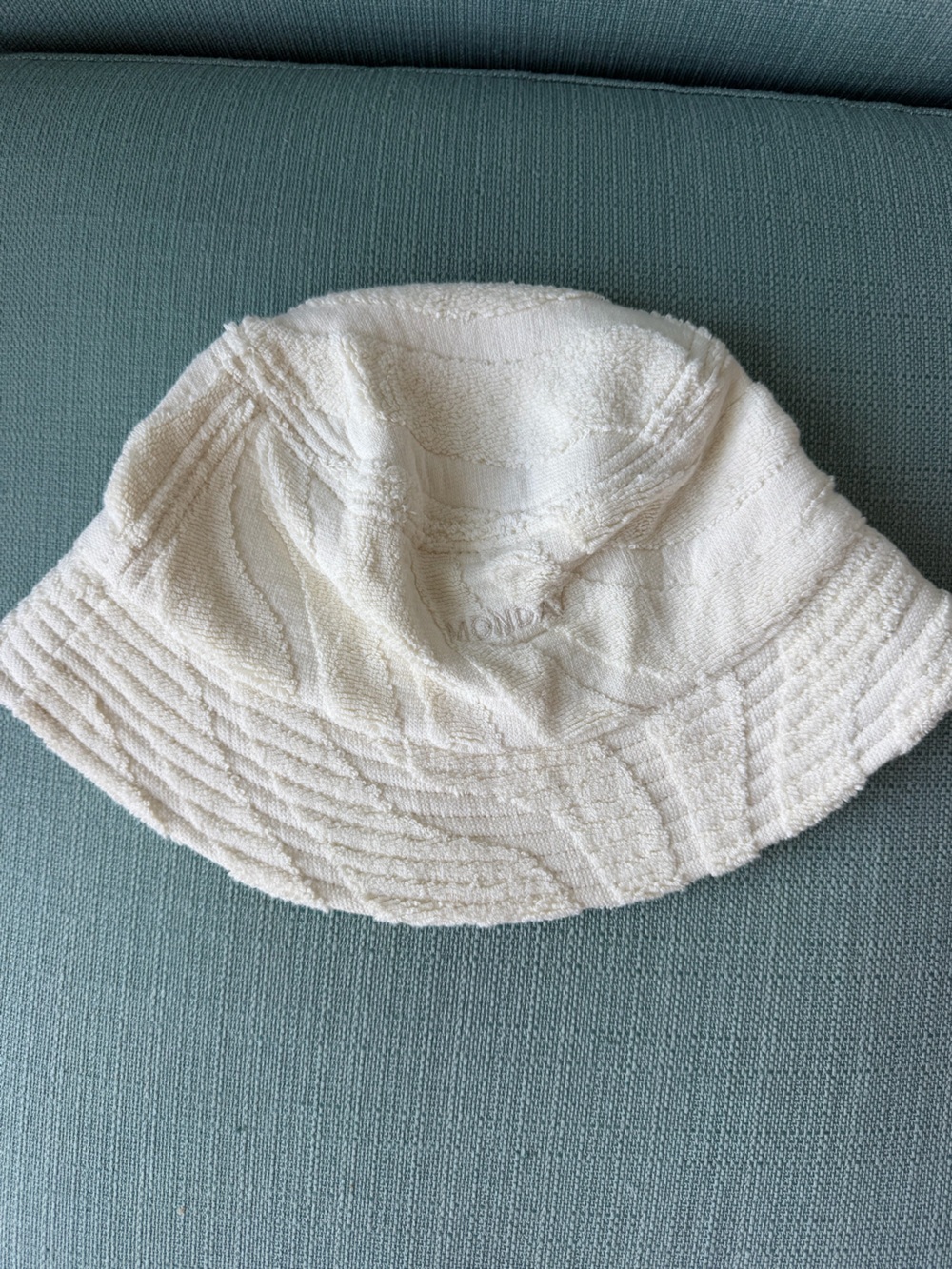 Monday Swimwear Cream Terrycloth Bucket Sun Hat